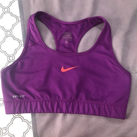 Purple Nike sports bra